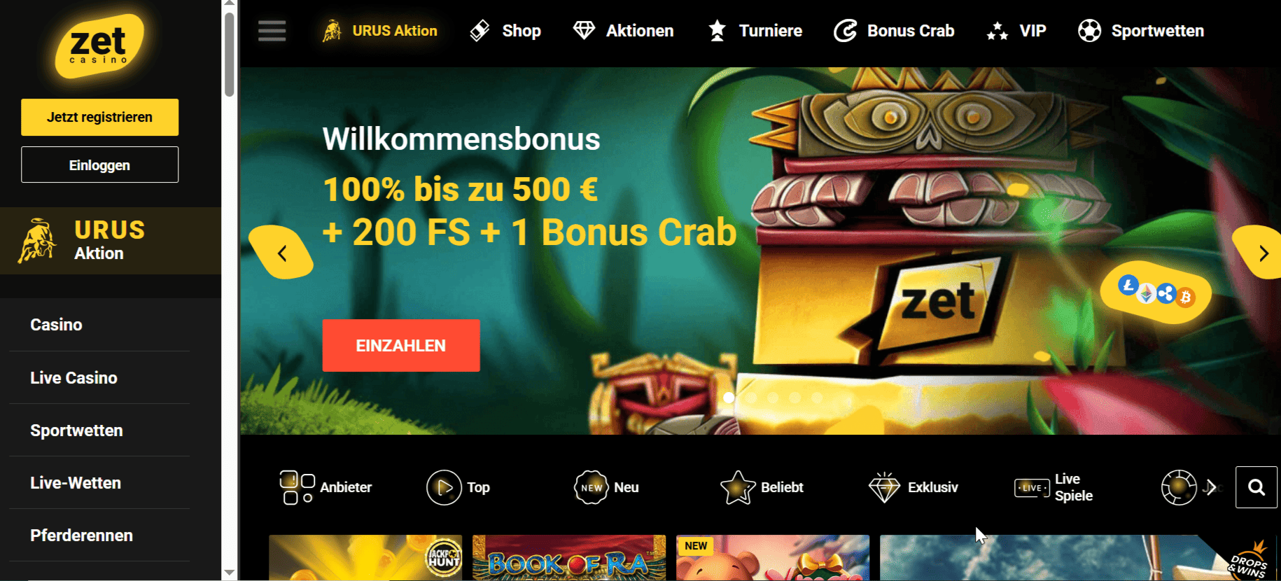 ZetCasino online